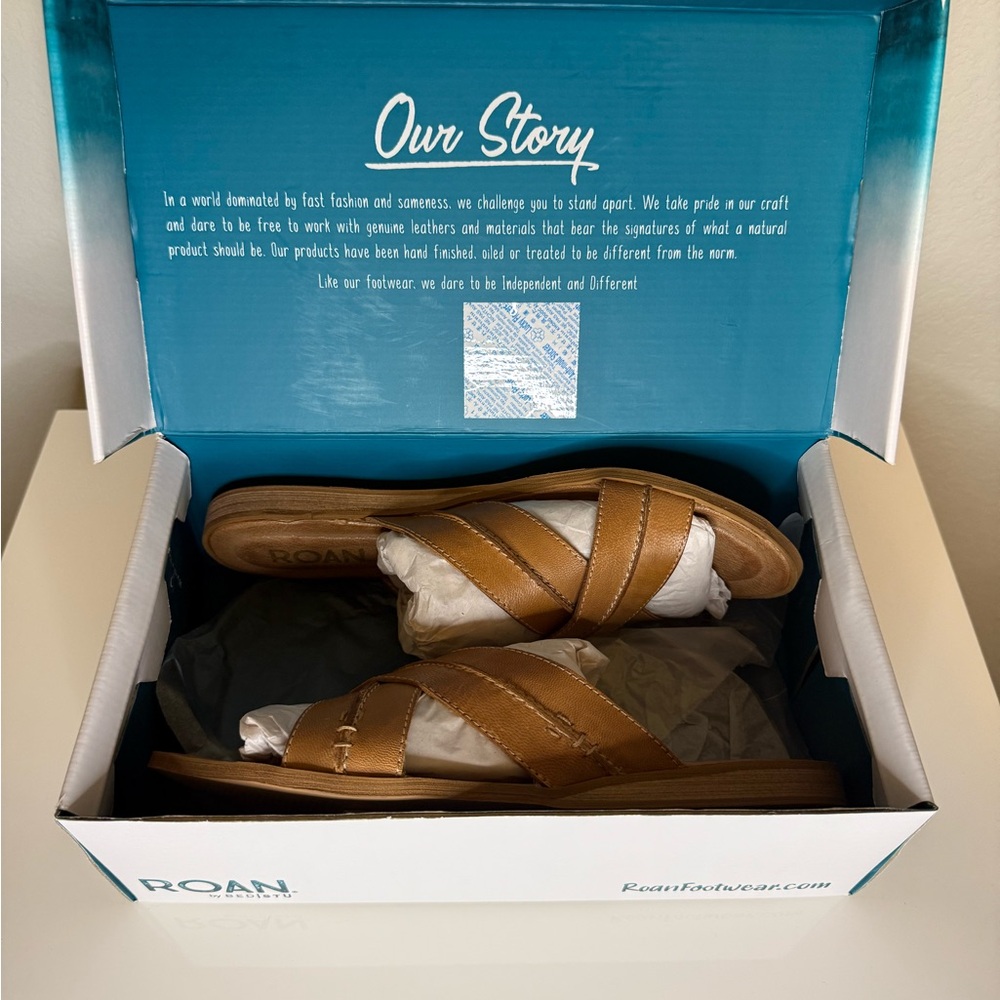 NIB Roan by Bed Stu Leather Slide Sandals - Picture 7 of 7